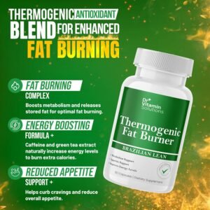 DR VITAMIN SOLUTIONS Thermogenic Fat Burner Brazilian Lean, Weight Loss Pills for Women,